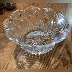 Beautiful large heavy crystal bowl.